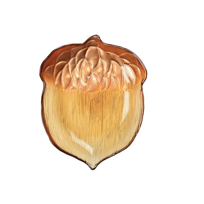 Aulica schaal amber 19x24.5x4 cm glas