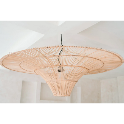 Hanglamp riet XL koepel naturel