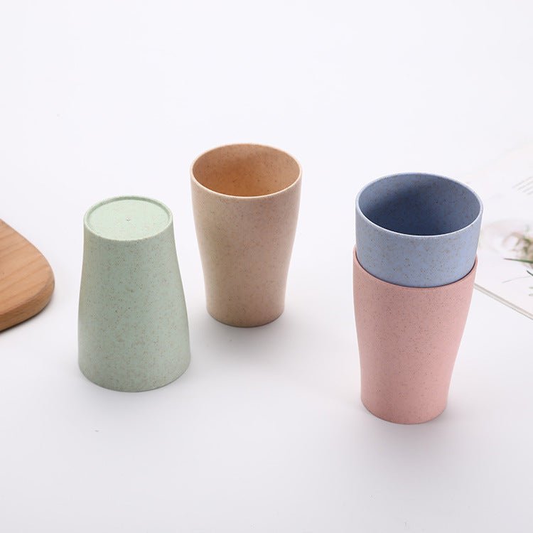 Bio-based bekers 4 stuks groen tarwegras