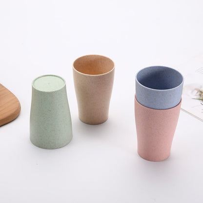 Bio-based bekers 4 stuks groen tarwegras