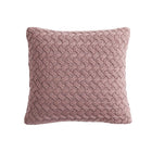 Kussenhoes 45x45 cm gebreid katoen poederige mauve
