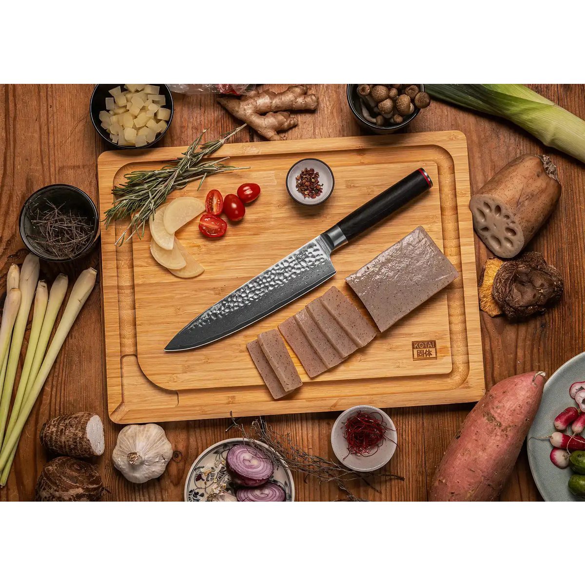 Gyuto koksmes 20 cm Damascus AUS-10 staal