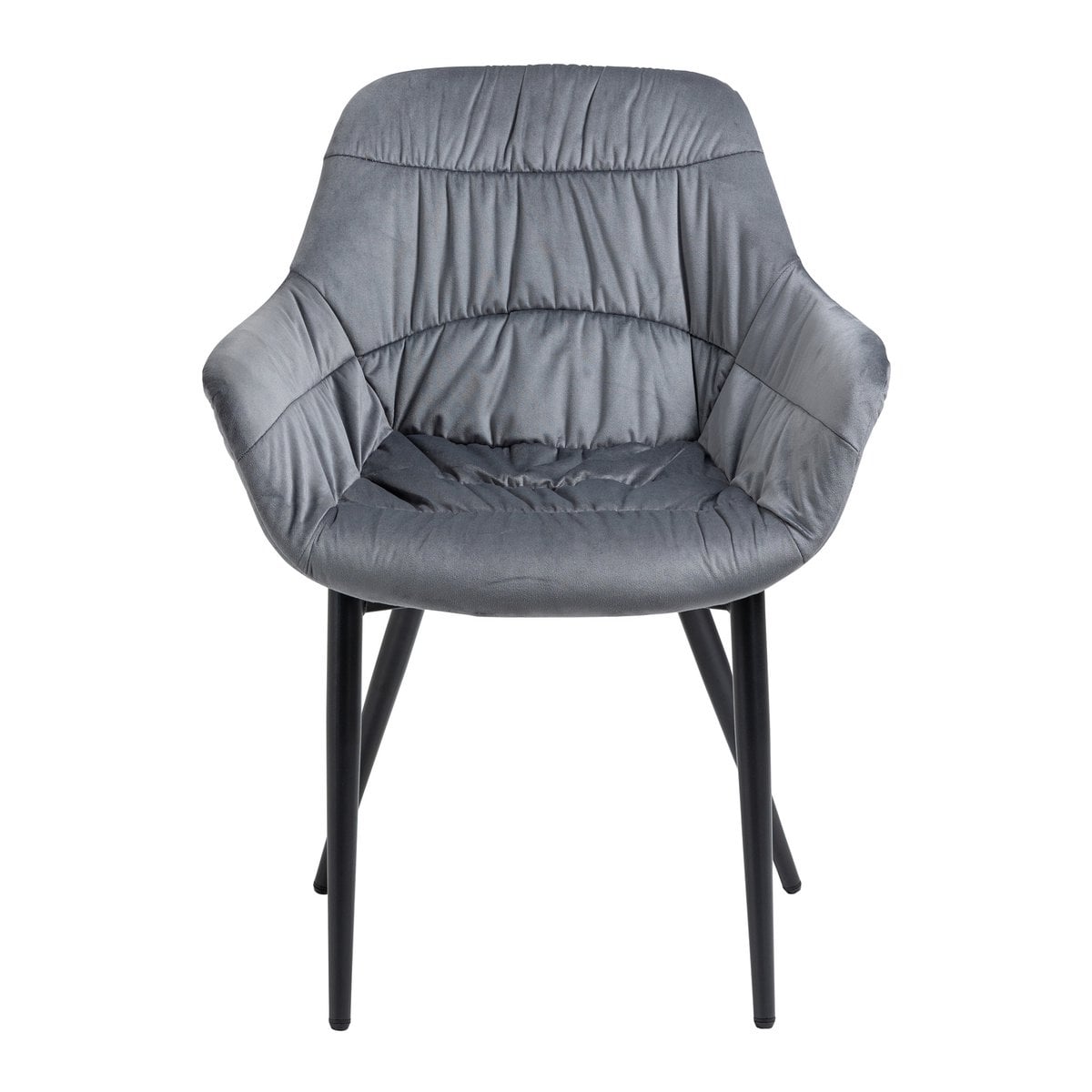 Fauteuil grijs fluweel 63x61x81.5 cm