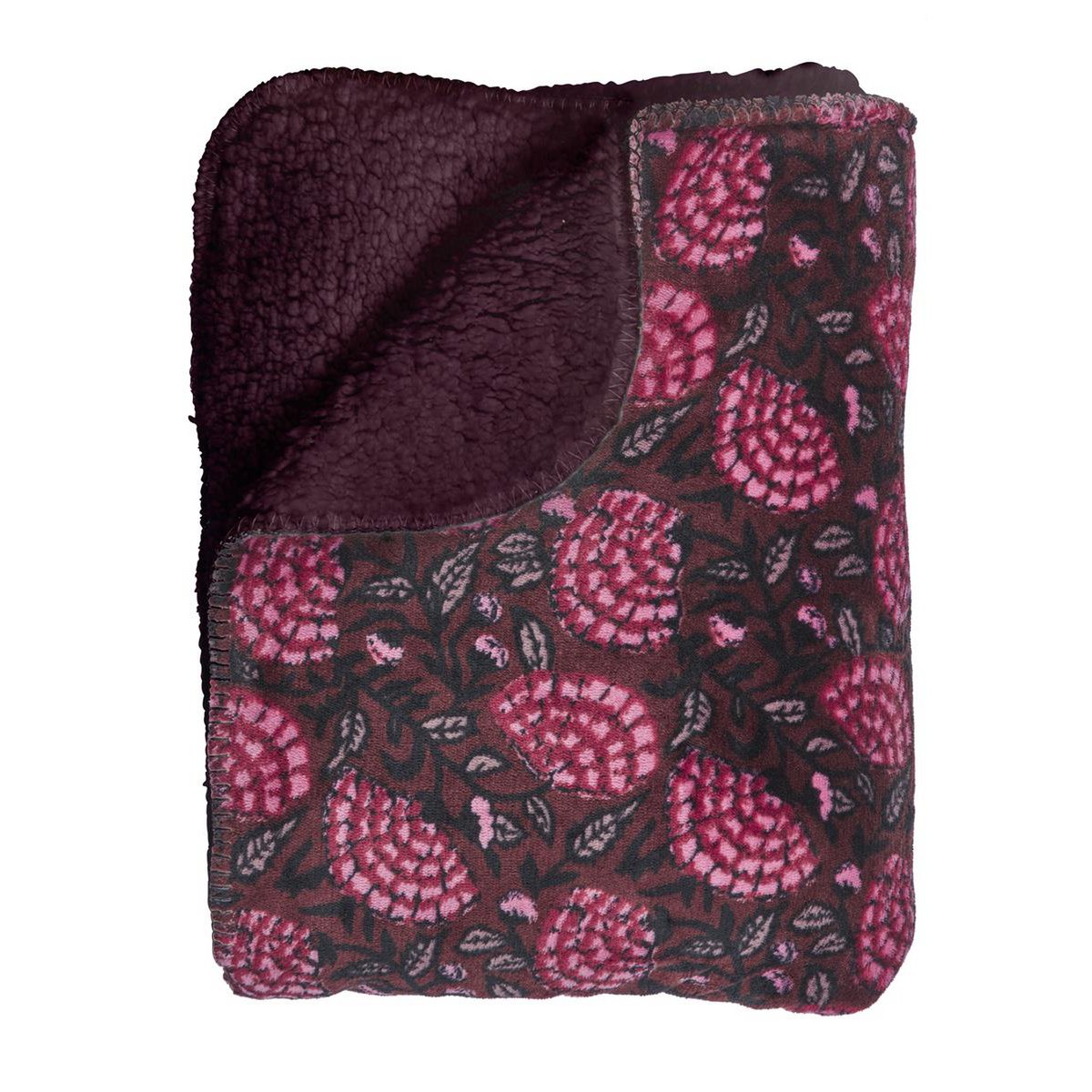 KAAT Amsterdam Odin Plaid 130x170 Roze Teddy Fleece