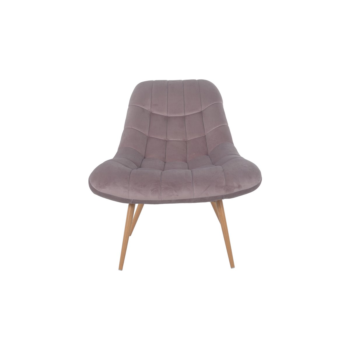 Armchair XXL velvet pink metal wood-look