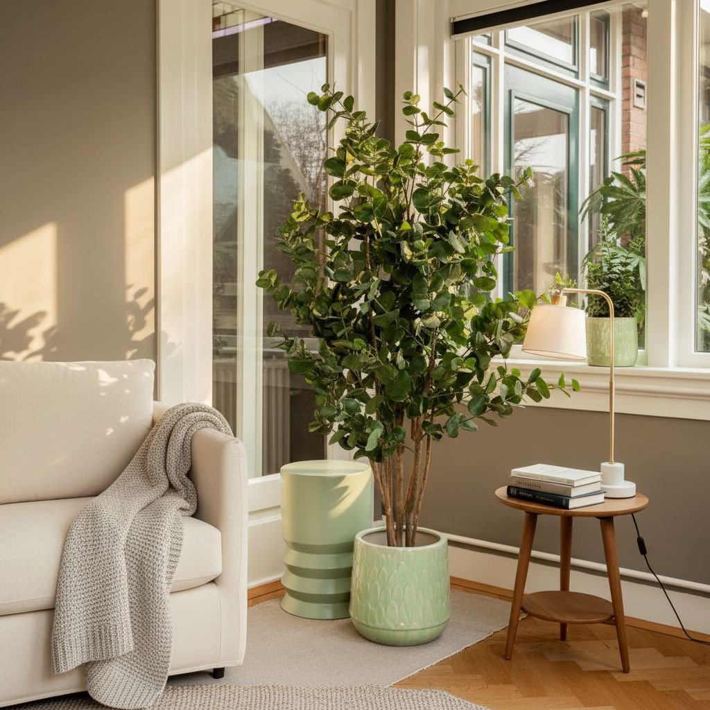 Kunstplant eucalyptusboom 140 cm groen