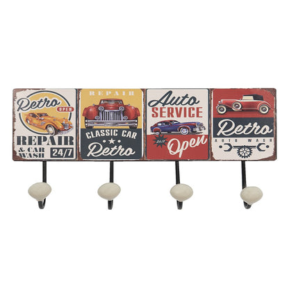 Wall coat rack 40x5x17 cm Red Green Iron