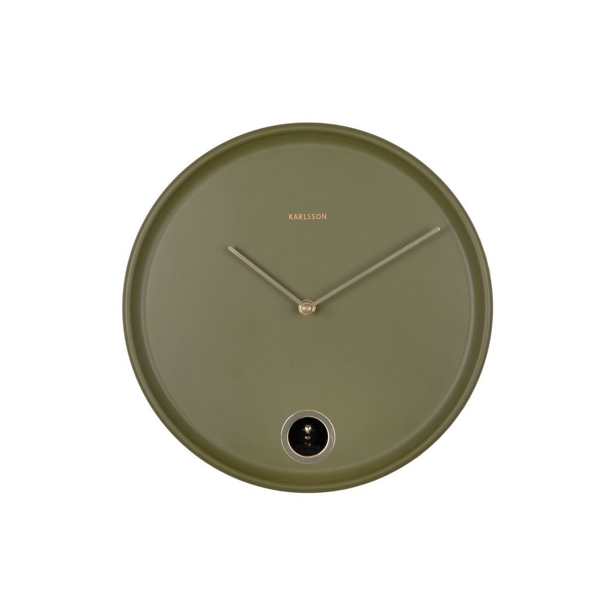 Wandklok 30 cm ijzer groen