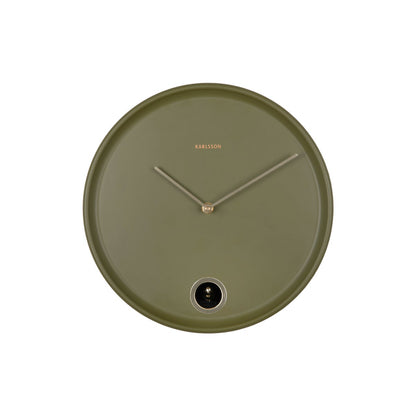 Wandklok 30 cm ijzer groen
