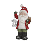 Santa Claus with Lantern Christmas Figurine - L22.5 x W16 x H45 cm - Red
