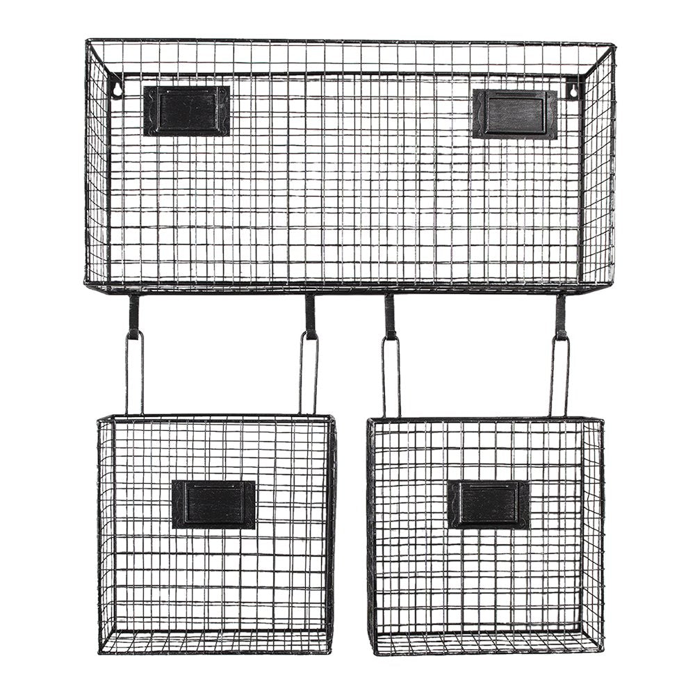 Wandrek 56x12x65 cm metaal zwart