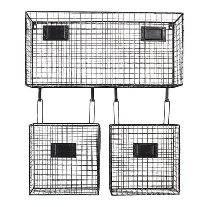 Wandrek 56x12x65 cm metaal zwart