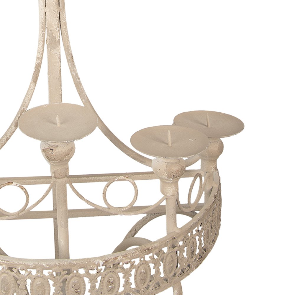 Kandelaar 44x19x143 cm metaal beige
