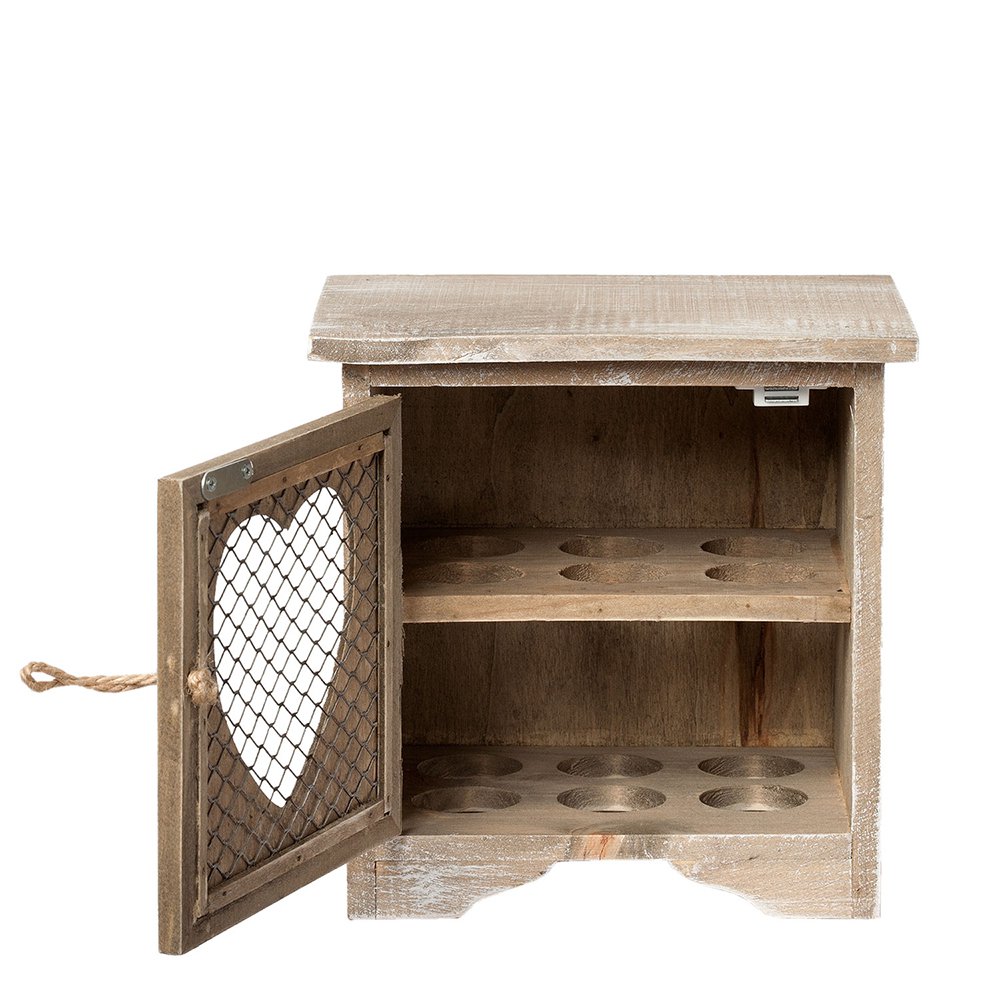 Eierhouder hout 19x14x19 cm bruin