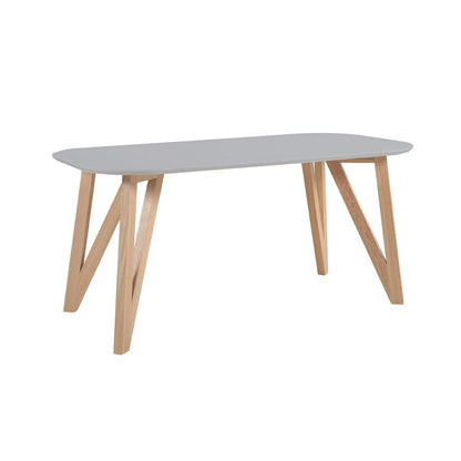 Eettafel 180x90x76 cm grijs eiken