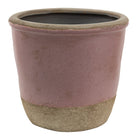 Flower Pot Ø 19x19 cm Pink Beige Ceramic Indoor Flower Pot
