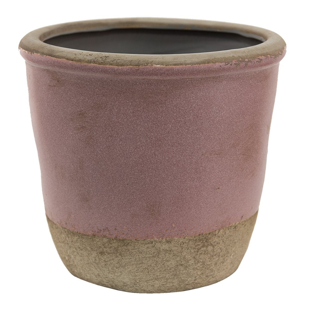 Bloempot Ø 19 cm keramiek roze beige