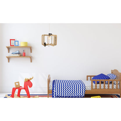 Hanglamp hout 30 cm MDF zwart