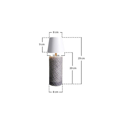 Tafellamp 29 cm zwart wit LED oplaadbaar