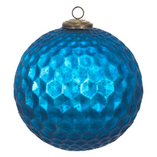 Kerstbal XL Ø 25 cm blauw glas