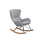 Rocking chair teddy fleece light grey