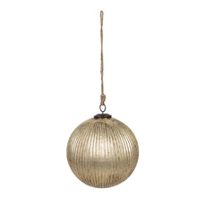 Kerstbal 20 cm goudkleurig glas