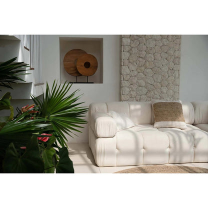 Teakhouten decoratie schijf 48x15x60 cm