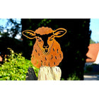 Decoratie schaap roest 23,7x24,4x0,2 cm staal