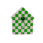 Cuckoo Clock Pattern Green Pink 24x27x9 Cm Interior