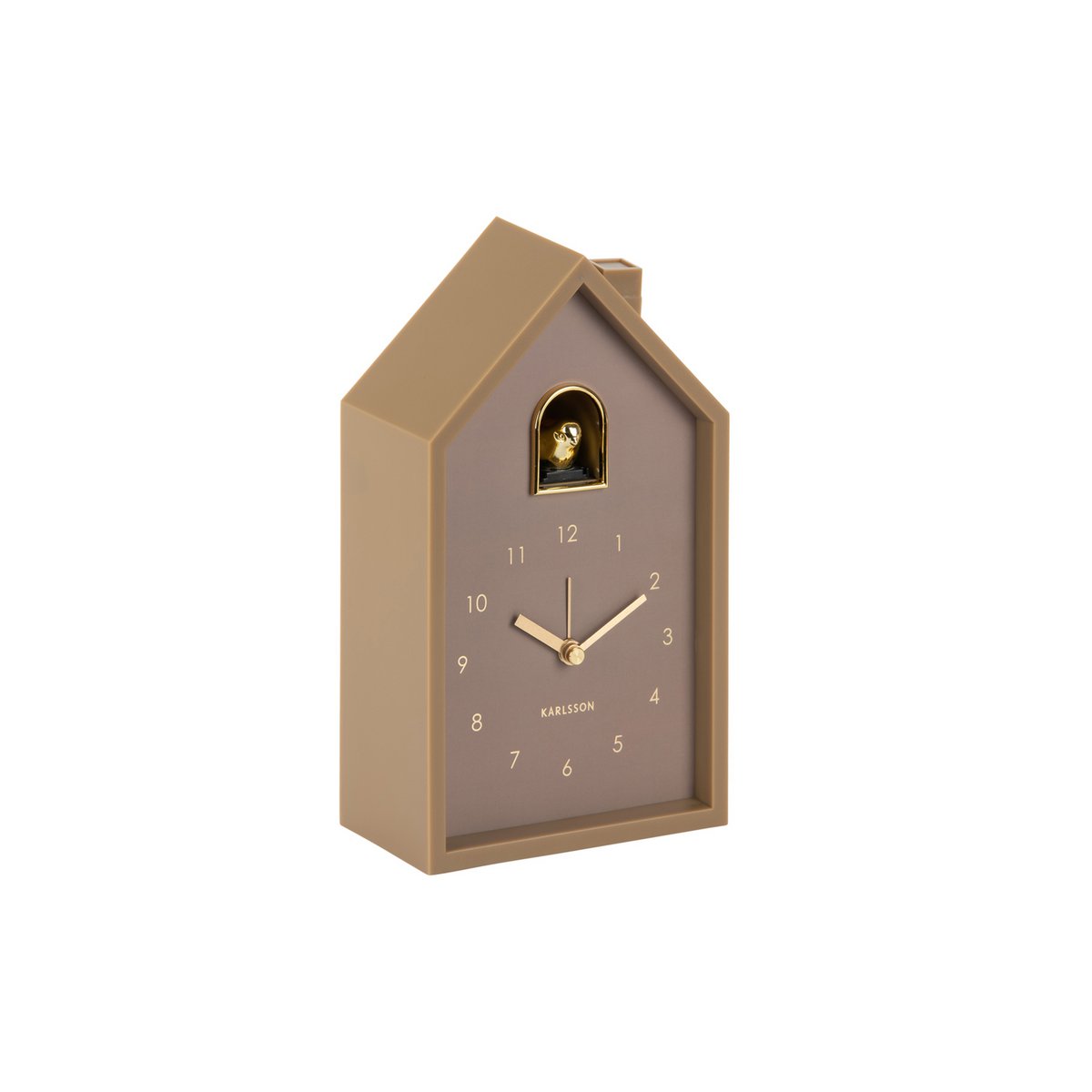 Wekker koekoek bruin plastic 12x15x20 cm