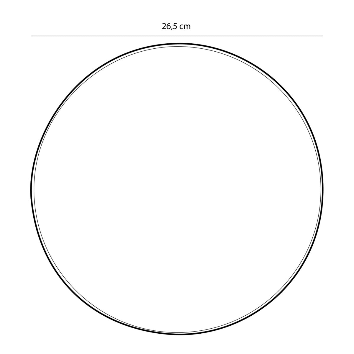 Dinerbord 26,5 cm keramiek zwart