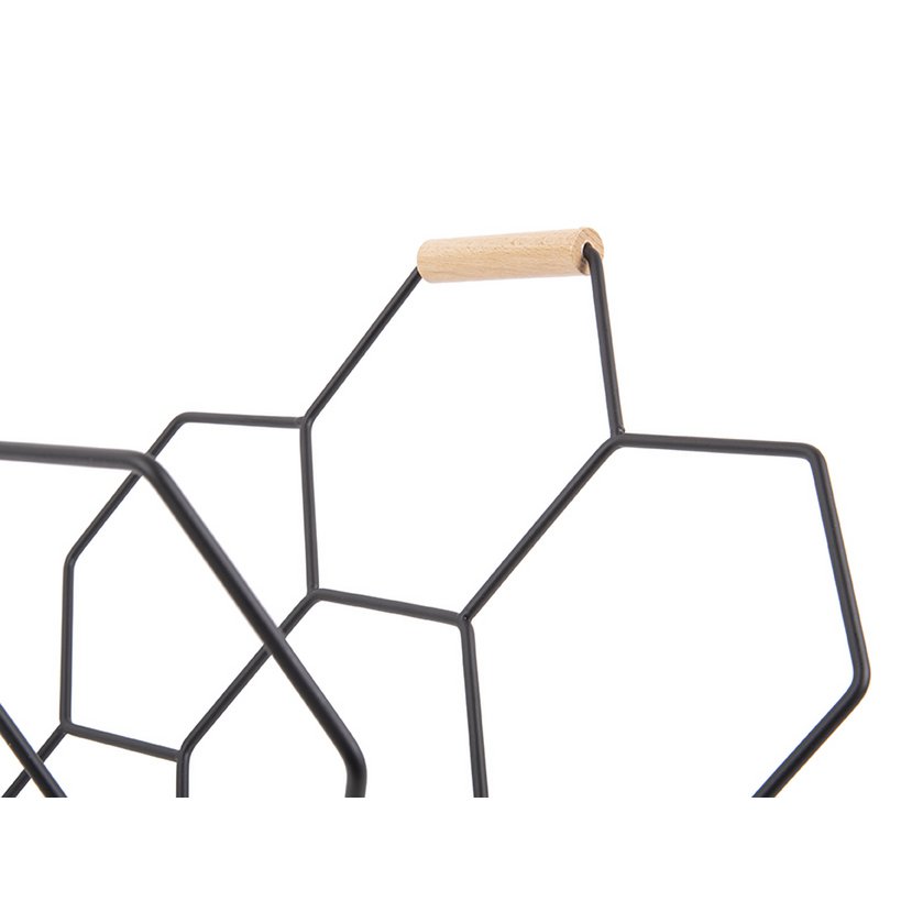 Tijdschriftenrek honingraat 40x45 cm metaal zwart