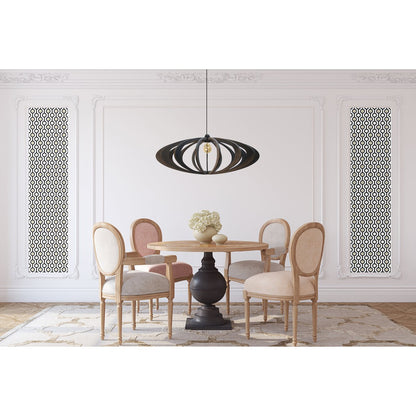 Hanglamp rond 70 cm MDF matzwart