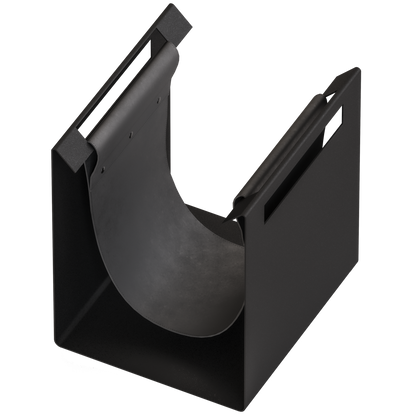 Tijdschriftenrek vegan leer 30x40x15 cm zwart