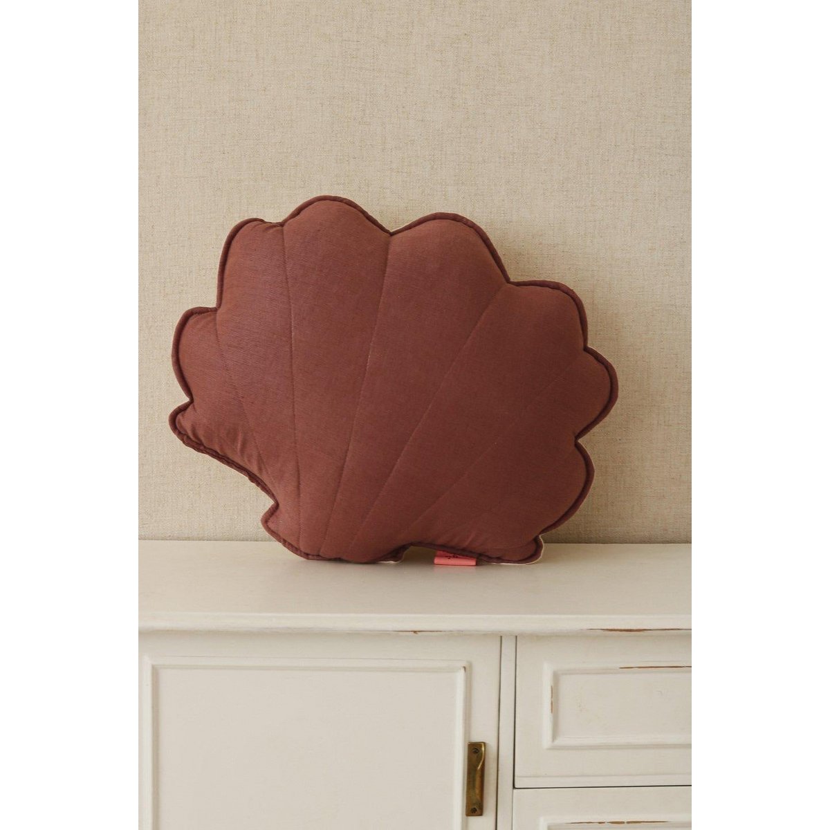 "Marsala" linnen schelpkussen