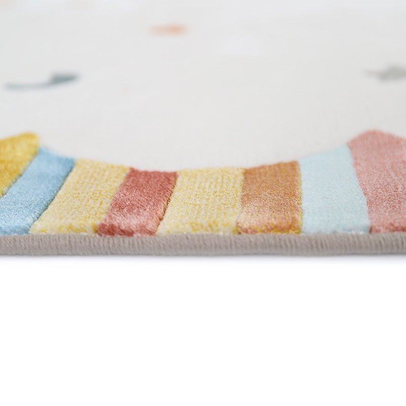 Multicoloured nursery rug dancing birds