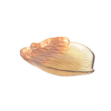 Aulica schaal amber 19x24.5x4 cm glas