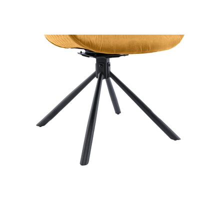 Fauteuil mosterdgeel fluweel honingraatstiksel 64x82x63 cm