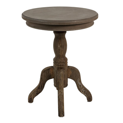 Bijzettafel rond 50x65 cm hout bruin