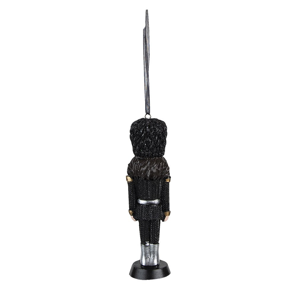 Kersthanger notenkraker 13 cm zwart kunststof
