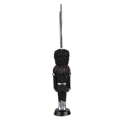 Kersthanger notenkraker 13 cm zwart kunststof