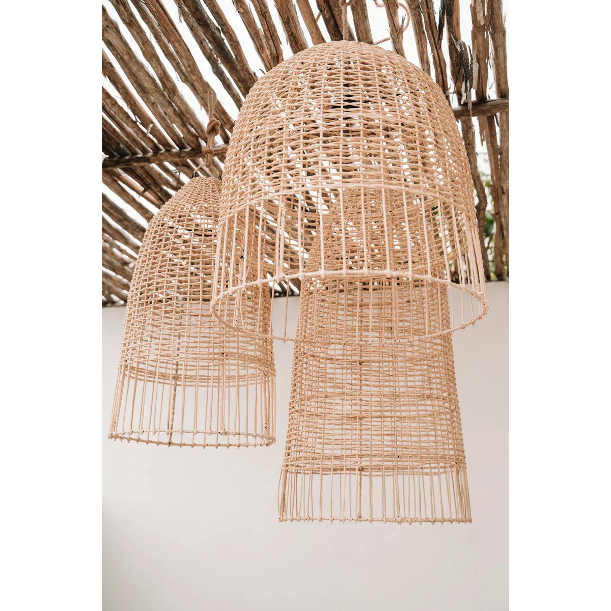Hanglamp rattan naturel 100x30 cm