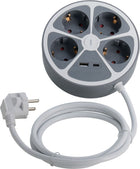 Fxcontrol Power Strip - 4-Way - With USB
