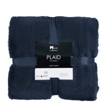 Fleece deken 200x150 cm donkerblauw