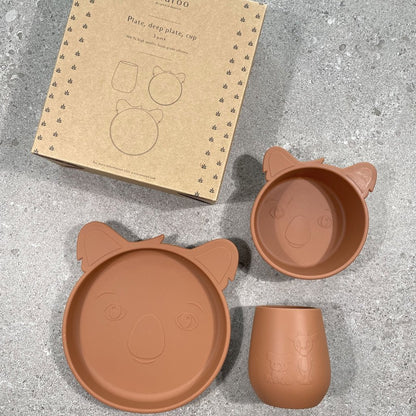 Nuuroo dinerset 3-delig siliconen koala Caramel Café