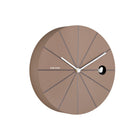Wandklok 28 cm bruin plastic