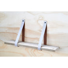 Leren plankdragers blauw set van 2