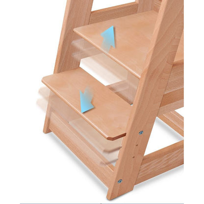 tiSsi leertoren FELIX NATURAL massief beukenhout 40x89x40 cm