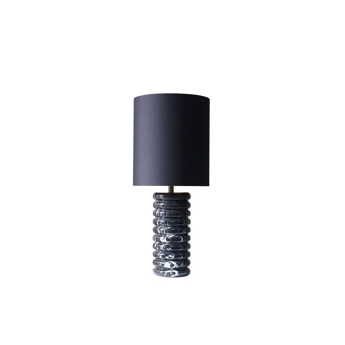 Table lamp marble/cotton black