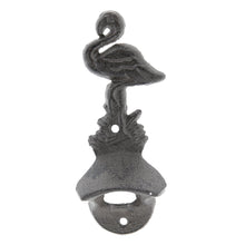 Bottle opener 7x4x16 cm Brown Iron Flamingo Beer opener